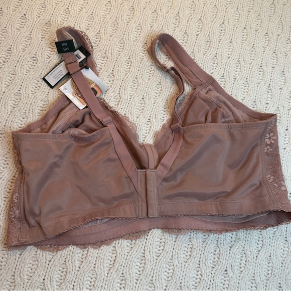Curvy Couture Lace Full Coverage Bra in Blush Pink size 44H/46H - Picture 4 of 5